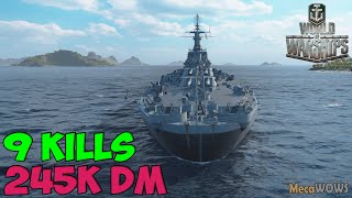 World of WarShips | Montana | 9 KILLS | 245K Damage - Replay Gameplay 1080p 60 fps