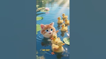 Kucing dan Bebek Berenang Bersama 💦🐱🦆