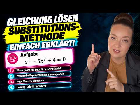 Vorschaubild: Gleichungen mit der Substitutionsmethode lösen