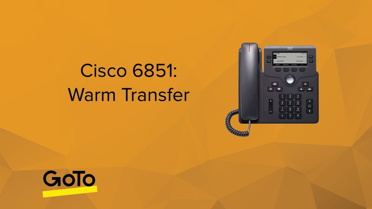 Cisco 6851 -- How do I warm transfer a call? - YouTube