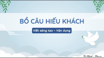 Bồ câu hiếu khách (Viết sáng tạo - Vận dụng) - Tiếng Việt 3 (Chân trời sáng tạo) [OLM.VN]
