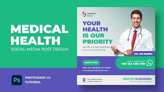 How to create a medical social media post design in Photoshop CC