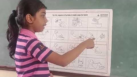 Topic: Action sequence board/ Student Name : Misha Zahin / GRADE : IV - C/TR. Dhurkambigai. N