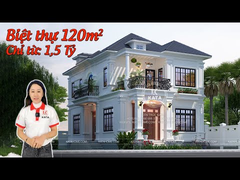 Mẫu thiết kế nhà 2 tầng mái Nhật tân cổ điển mặt tiền 10m | Katahome