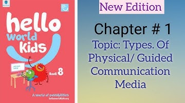 ICT Fundamental Ch# 1,Types of Physical Guided Communication Media hello world kids class 8 Pg 11