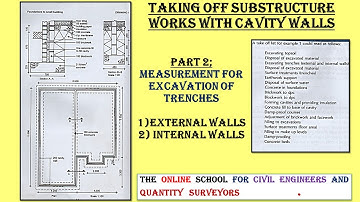 HOW TO MEASURE EXCAVATION OF TRENCHES FOR EXTERNAL AND INTERNAL CAVITY WALLS #takingoff