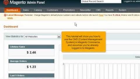 How to use the CMS in Magento Commerce