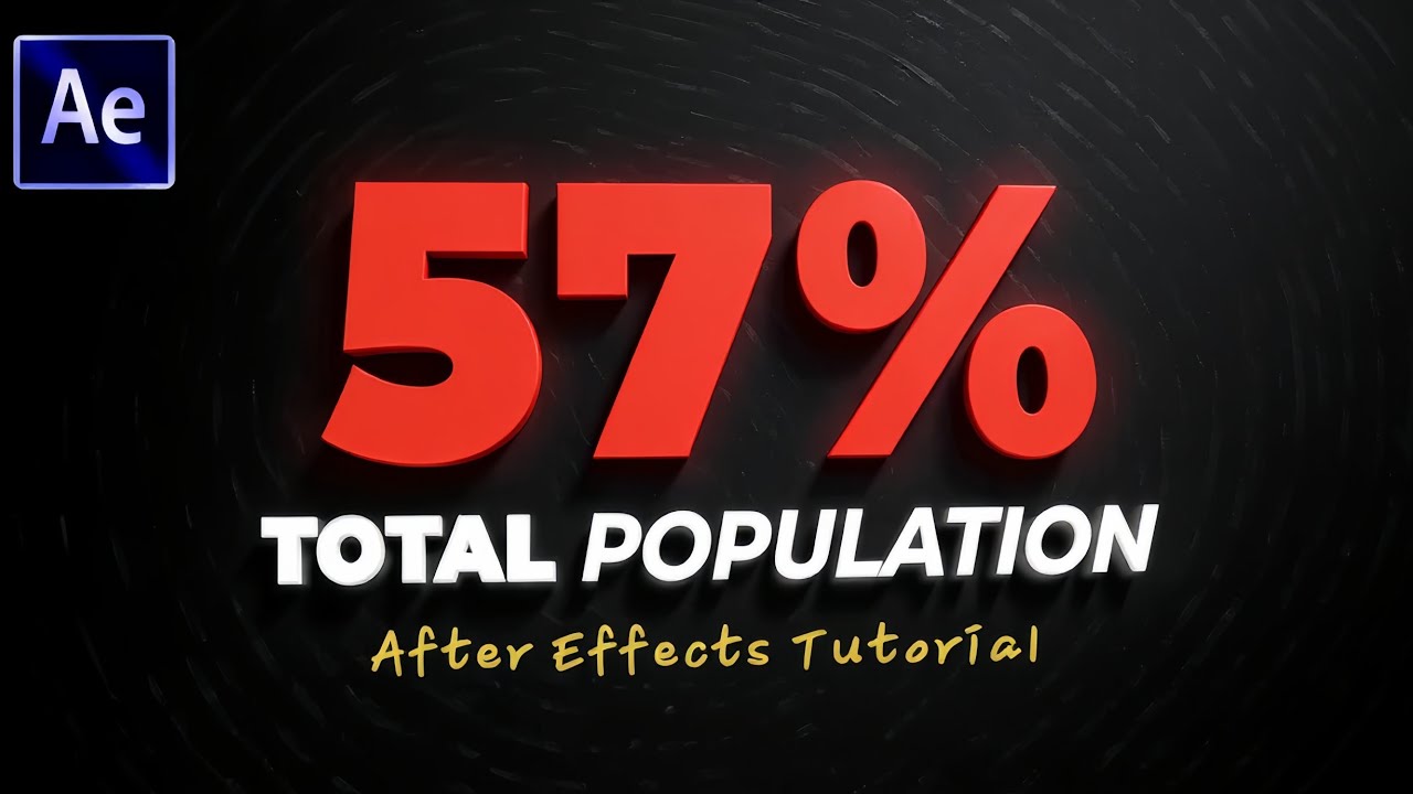 How to Make Trendy Percentage Counters in After Effects – Easy Motion Graphics!