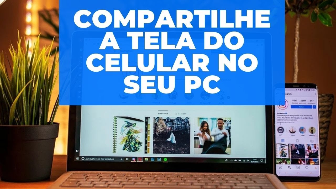 COMPARTILHAR TELA DO CELULAR NO PC/TABLET - YouTube