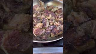Steak bites and potatoes skillet