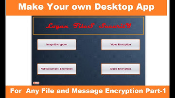 Part-1  || Built Your Own Desktop application for Any File Encryption/Decryption|| Java Programming