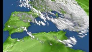 Realtime 3D Cloud forecast + embross shader 1
