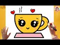 How to Draw Yellow Cute Cup ???? Super Easy Drawing For Children ????