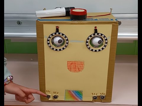 microbit超音波感測機器人_永遠看著您