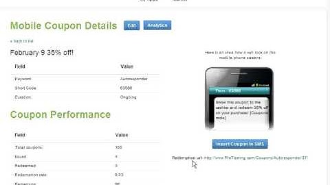 How to setup Redeemable SMS Coupons (help video by ProTexting)