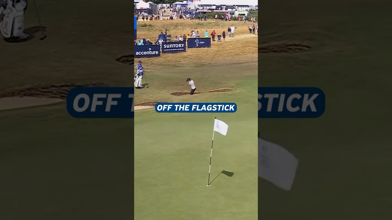 Cara Gainer's Bunker Shot Hits the Flagstick 😬