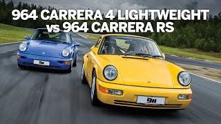 Porsche 964 Carrera RS vs 964 Carrera 4 Lightweight - YouTube