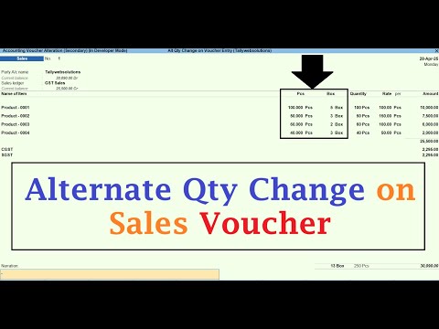TDL Source Code of Alternate Qty Change on Voucher Entry & Show on Stock Summary Sales Purchase Register (Quick Download TDL Source Code Text File)