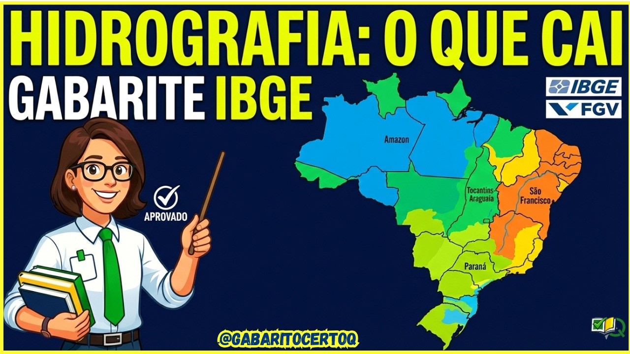 HIDROGRAFIA para o IBGE: Revisão Completa (Foco na Banca FGV)