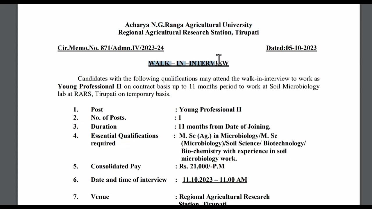 Jobs In Tirupati 2023 Jobs In RARS Young Professional II Govt Contract jobs-in-tirupati-2023-jobs-in-rars-young-professional-ii-govt-contract