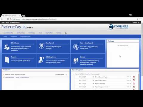Complete Payroll Solutions' Xpress - Online Platform Tutorial