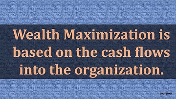 PROFIT MAXIMIZATION VS WEALTH MAXIMIZATION