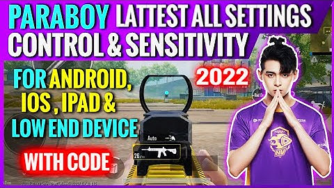 (New) NOVA PARABOY 2.0 Sensitivity Code 2022/Nova Paraboy Control Code Pubg & Paraboy Sensitivity