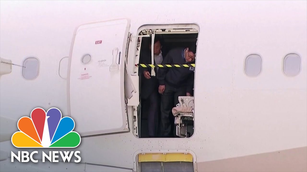 Passenger detained after allegedly opening plane’s emergency door while in-flight