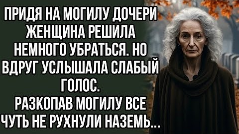 Придя на могилу дочери женщина решила немного убраться. Но вдруг услышала слабый голос.