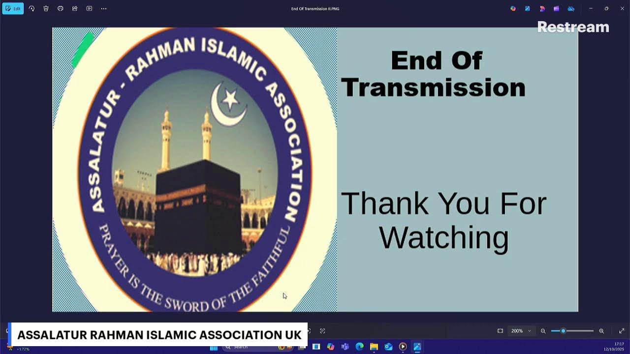 WEEKLY ASSALATUR SUPPLICATION & MAOLID NABIYY (SUNDAY 12TH OF OCTOBER 2025)