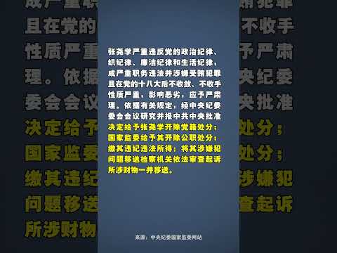 中南大学原校长张尧学被“双开”