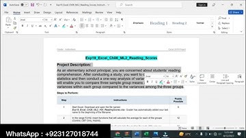 Exp19_Excel_Ch08_ML2_Reading_Scores | Excel Chapter 8 Mid-Level 2 - Reading Scores_Excel_Ch08