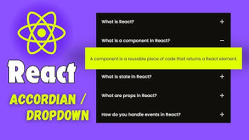 Build a React Accordion Menu | React JS Dropdown Component Tutorial