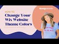 Changer les couleurs du thme sur votre site web wix