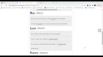 Evaluating Web Resources