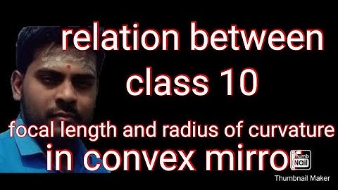 Relation between f and r in a convex mirror