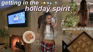 GETTING IN THE HOLIDAY SPIRIT ❄️🎄⛸️ decorating for christmas, holiday baking, & winter grwm