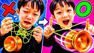 What Happens When a 9-Year-Old Today Learns Yo-Yo for 1 Hour (Insane Tricks!) / Help Me, Jonggi! 16