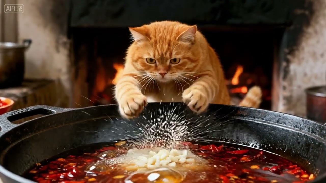 An Orange Cat Makes Spicy Crayfish 🧡| Chinese Night Market Flavor