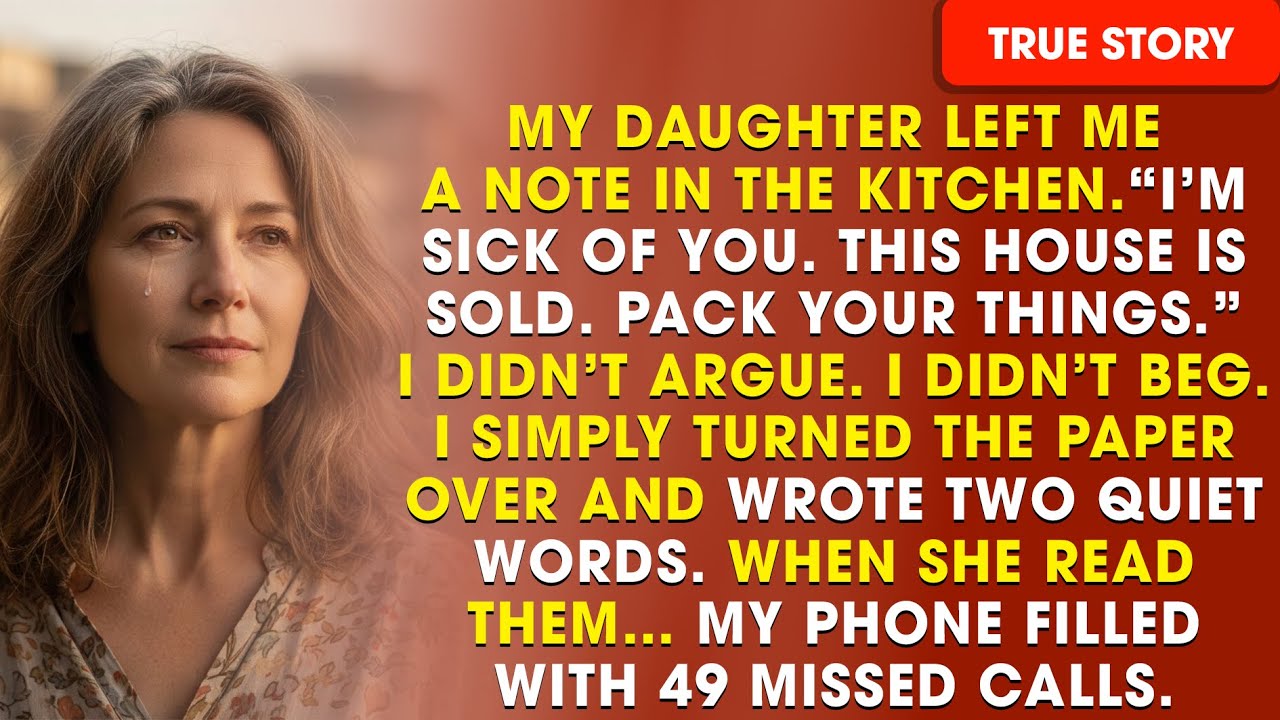 “Your Place Is in the Trash!” My Daughter Said as She Kicked Me Out — So I Replied With One Sentence