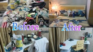 SATISFYING EXTREMELY MESSY ROOM CLEAN UP!!! *TIME LAPSE*