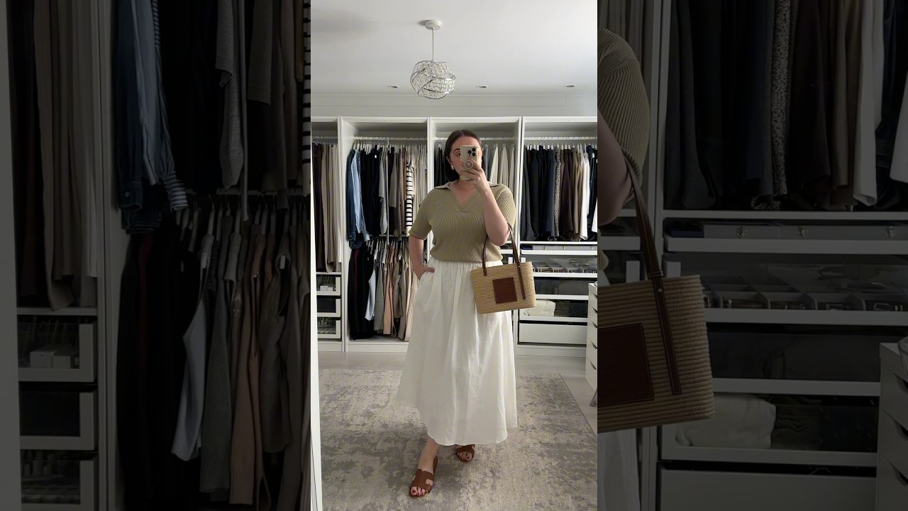 OOTD | don’t know why it’s taken me this long to buy a linen midi skirt but I’m obsessed🤍 