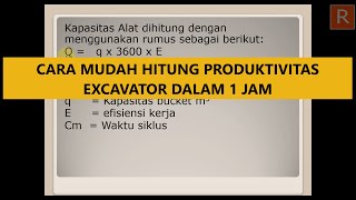 Easy Ways to Calculate Excavator Productivity #Part 1
