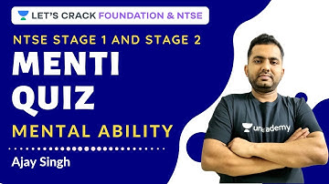 Menti Quiz | Mental Ability | NTSE Stage 1 and Stage 2 | Ajay Singh