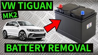 VW TIGUAN MK2 - How To Disconnect Power & Remove Battery Removal