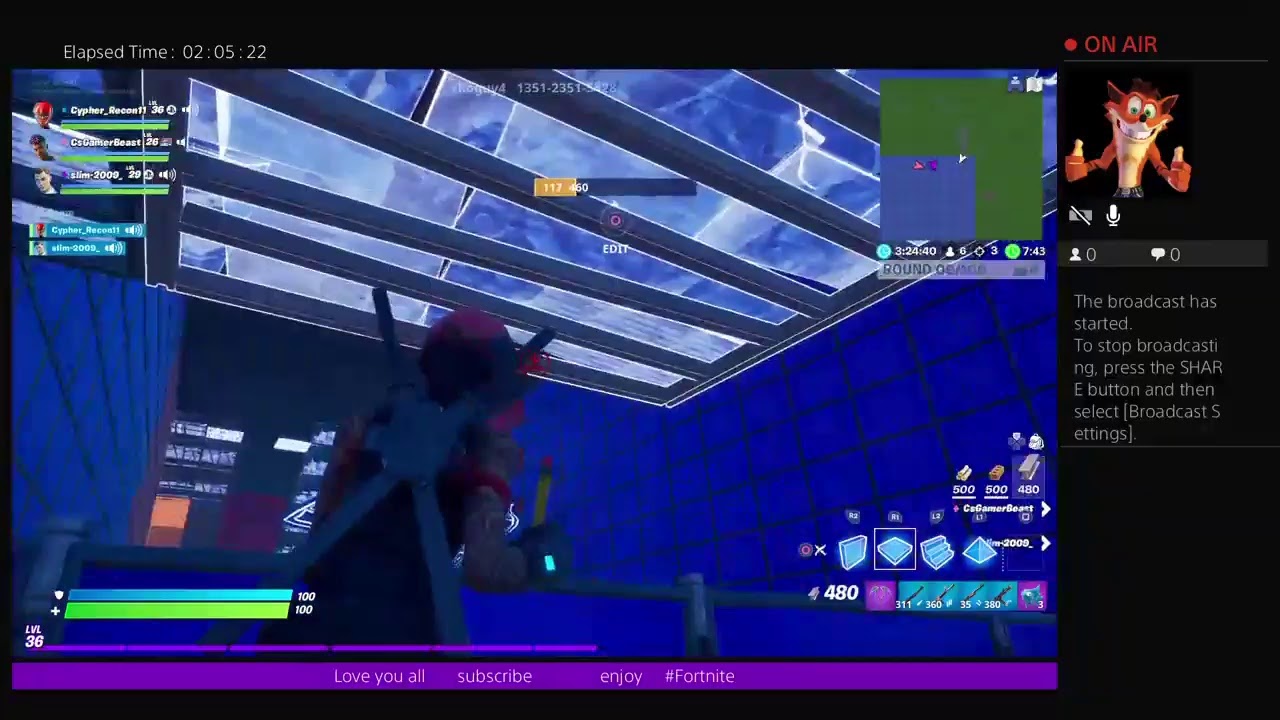 Fortnite and chilling controlerplayer listening to faze rugs song