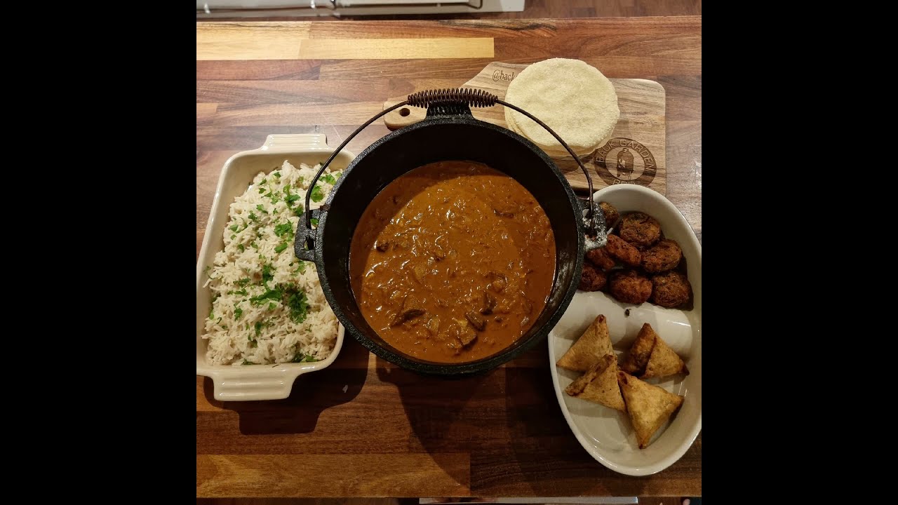 #shorts Butter Beef Curry on the Weber Kettle