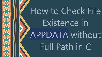 How to Check File Existence in APPDATA without Full Path in C
