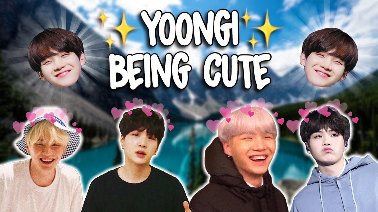 Suga being cute - YouTube