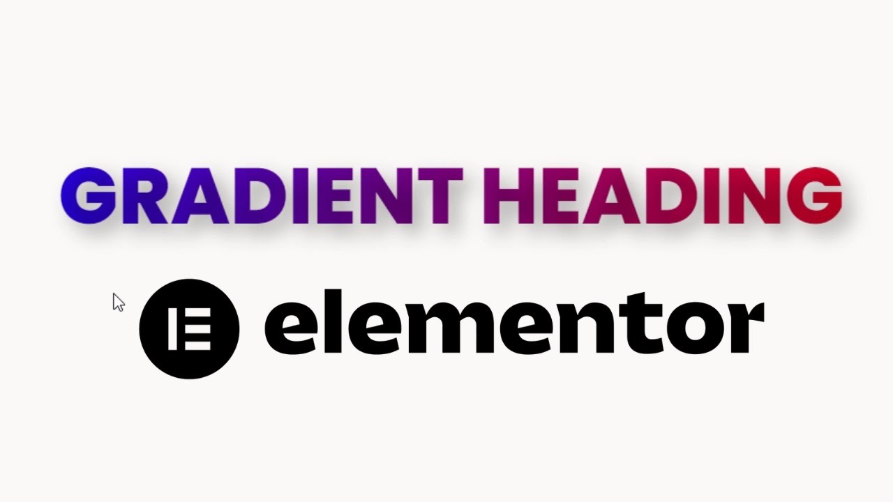 How to Add Gradient Heading in Elementor 2022 | WordPress Tutorial 2022 ...
